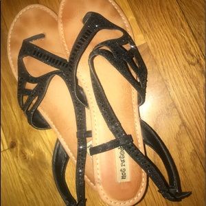 Slightly worn sandals